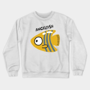 Cartoon Angelfish Illustration Crewneck Sweatshirt